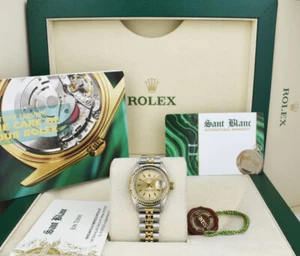 ROLEX - 18kt Gold & Stainless Steel DateJust Champagne Stick 69173 - SANT BLANC - Picture 1 of 7