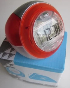 Citizen digital Alarm Clock with Snooze and Nap Timer DX8045 TRANSLUCENT ORANGE - Picture 1 of 10