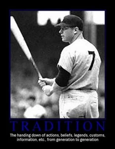 RARE Framed NY Yankees Mickey Mantle TRADITION Poster - Picture 1 of 2