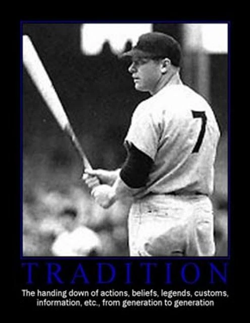 RARE Framed NY Yankees Mickey Mantle TRADITION Poster - Image 1 of 2