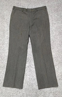 VTG LL Bean Heavy Wool Suspender Pants Mens 40 Hunting Logging Field Trouser 70s - Image 1 of 4
