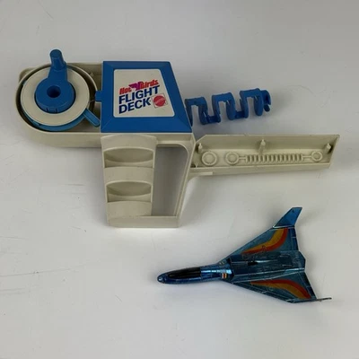 Avión jet vintage Mattel Hot Birds Maching Bird 1970 azul con cubierta de vuelo Foto 1 de 4