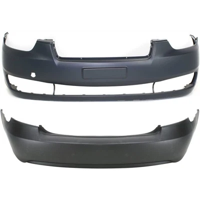 New Set of 2 Bumper Covers Fascias Front & Rear HY1000163, HY1100158 Pair - Image 1 of 4