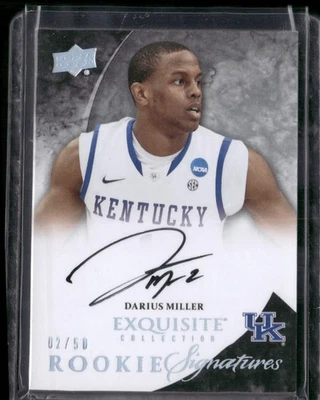 2012-13 Upper Deck Exquisite 78 Darius Miller RC Signatures Silver Spectrum /50 - Image 1 of 2