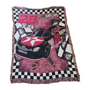 Vintage Nascar Ricky Rudd #28 coperta da lancio tessuto Y2K Racing - Foto 1 di 9