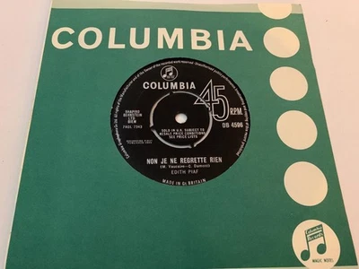 EDITH PIAF Je Ne Regrette Rien 1961 UK Black Columbia Label DB4596 NEAR MINT Foto 1 de 2