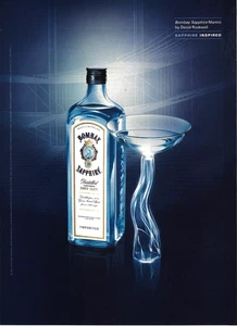 2004 Bombay Sapphire London Dry Gin David Rockwell vtg Print Ad Advertisement - Picture 1 of 1