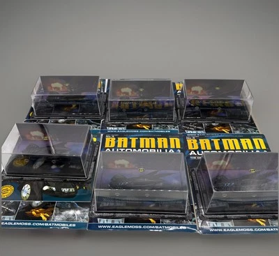 Lot Of 6 Eaglemoss Batman Automobilia #4 Forever Movie 1:43 Batmobile w/Magazine - Image 1 of 3