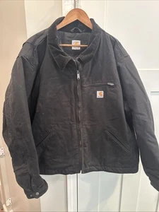 Carhartt Jacke Herren schwarz Blanket gefüttert 103828-BLK Duck Flex Zip 3XL Reg - Bild 1 von 10