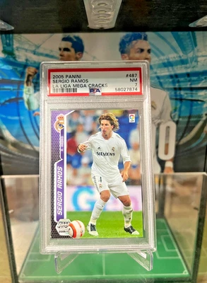 2005 Panini Mega Cracks La Liga RC #487 Sergio Ramos PSA 7 - Image 1 of 4