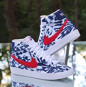 Nike Blazer Mid 77 Vintage Blue Tie Dye Size 9 Custom CZ7874-600 - Picture 1 of 16