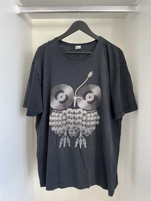 DJ T Shirt Monster Threads Size XXL Black Print Cotton Distressed Vintage Y2K - Image 1 of 4