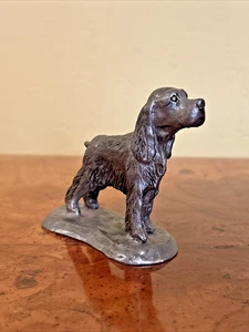 Michael Ricker Vintage Pewter Cocker Spaniel Dog Figurine Collectible Sculpture - Picture 1 of 6