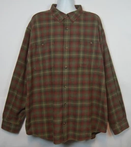 Duluth Trading Shirt Mens 3XL Red Green Flannel Plaid Button Up Outdoor Workwear - Picture 1 of 12
