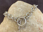 Sterling Silver Heavy Cable Chain Link Bracelet 21.09g Jewelry 7.5" Toggle Clasp