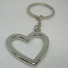 Heart key ring gift key ring wedding party favor love silver tone #41 1.5"x1.5"