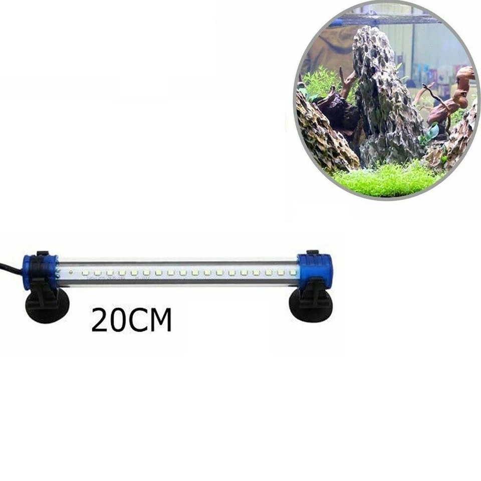 Barra LED Lámpara Acuario Impermeable Inmersión Luz Blanca 20CM - Imagen 1 de 1