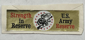 STRENGTH IN RESERVE U.S. ARMY RESERVE SEAL POSTER STAMP USED ON PAPER