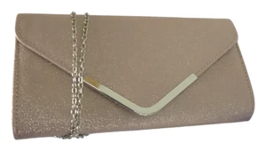 Tamaris Clutch Tasche Handtasche Rosa Hell mit Kette Theatertasche Damen - Bild 1 von 3