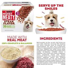 Purina Moist & Meaty Wet Dog Food Steak Flavor 36 Pouch Ct Expires May 2021