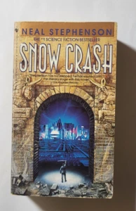 Snow Crash by Neal Stephenson 1993 Bantam 1st Printing Paperback - Picture 1 of 7