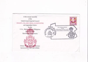 UNITED GRAND IMPERIAL COUNCIL KNIGHTS OF RED CROSS OF CONSTANTINE POSTAL COVER - Picture 1 of 2