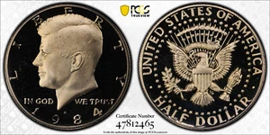 1984 S 50C KENNEDY HALF DOLLAR PCGS PR68DCAM Protected by Gold Shield & TrueView - Picture 1 of 3
