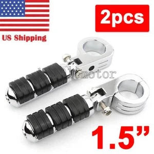 Motorcycle Highway Foot Pegs Pedal 1-1/2" 38mm Crash Bar For Harley Davidson US - Picture 1 of 5