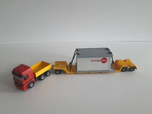 Siku 3724 Mercedes Actros con furgone garage a pianale ribassato 1:55 RARO!!! - Foto 1 di 6