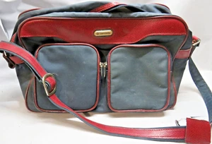 Samsonite Special Edition Travel Messenger Shoulder Bag Navy 3 pockets Vintage - Picture 1 of 10