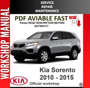 KIA SORENTO 2010 - 2015 SERVICE REPAIR WORKSHOP MANUAL - Picture 1 of 1