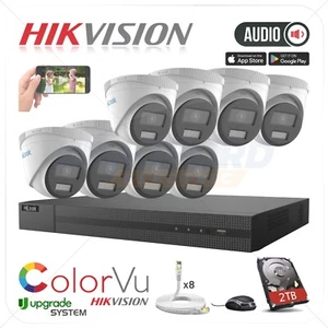 Hilook UHD 4MP CCTV System Überwachungskamera 8CH DVR H.265+ Recorder Fernzugriff - Bild 1 von 22