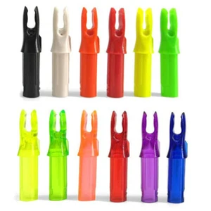 50pcs Arrow Nocks Insert Tips ID6.2mm Arrow Shaft Tails Plastic Archery Bow DIY - Picture 1 of 19