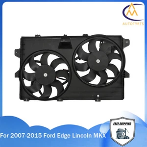 Dual Condenser Radiator Cooling Fan Assembly For Ford Edge Lincoln MKX 3.5 3.7L - Foto 1 di 10