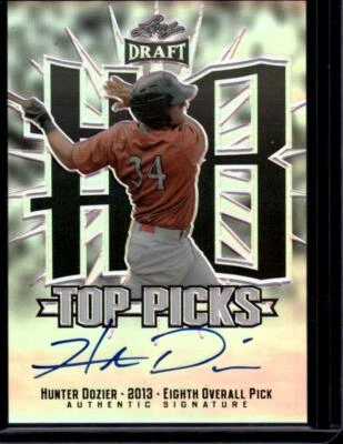 2013 Leaf Metal Draft Top Picks #TP-HD1 Hunter Dozier Auto Baseball Card Royals - Image 1 of 2