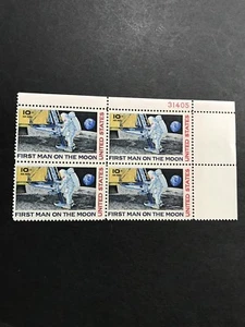 SCOTT#C76 10-cent US AIRMAIL First Man On The Moon PLATE BLOCK of 4 - MNH - Picture 1 of 1