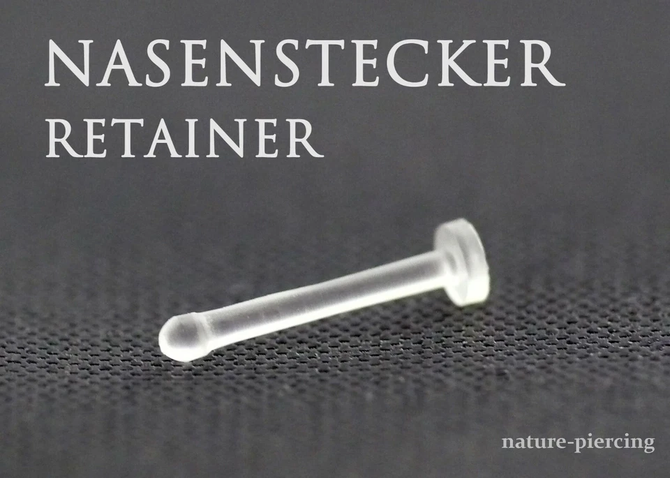 Nasenstecker Piercing Retainer Nasenpiercing - metallfrei - transparent - Bild 1 von 1