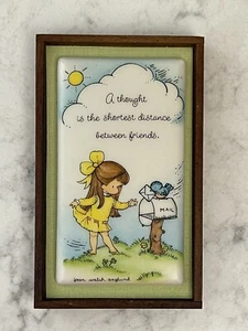 Joan Walsh Anglund Hallmark Little Gallery Ceramic Plaque “A Thought . . .” 1975 - Picture 1 of 3