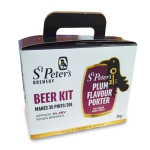 Kit de cerveza St Peters Brewery Ciruela Porter 35 pintas casera elaboración de cerveza - Imagen 1 de 2