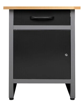 Ondis24 Werkbank 60 cm Werktisch Werkstatteinrichtung Metall abschließbare Tür