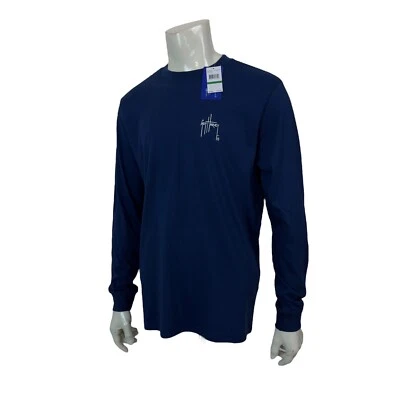 Camiseta para hombre Guy Harvey L Estate azul manga larga algodón cuello redondo Foto 1 de 4