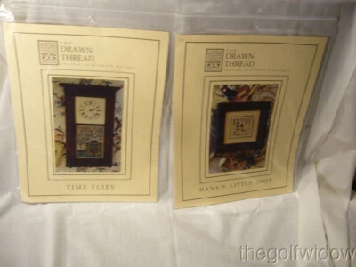 Two The Drawn Thread Patterns Time Flies and Hana's Little Spot  New - Image 1 of 4