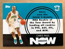 2007-08 Topps Generation Now #GN12 Chris Paul Basketball Card