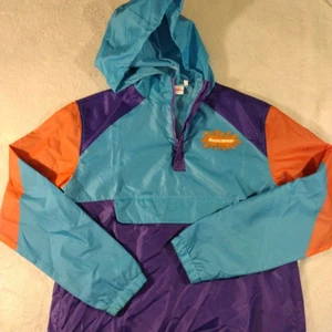Felpa con cappuccio giacca a vento Nickelodeon Rugrats M 1/4 zip pullover cartone animato grafica luce - Foto 1 di 16