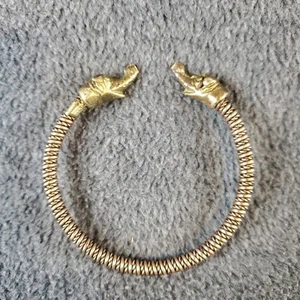 ...Vintage Brass & Copper Elephant Ends Cuff Bracelet... - Picture 1 of 9