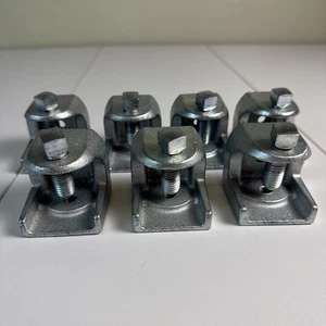 Lot Of 7 -  Z502 Thomas & Betts Galvanized 1" Malleable Iron Beam Clamps J 21520 - Foto 1 di 14