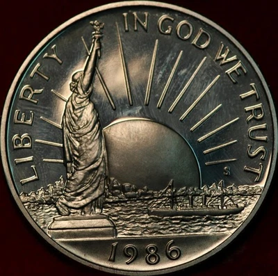 Uncirculated Proof 1986-S Statue of Liberty Clad Comm Half Dollar - Image 1 of 2