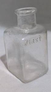 Vintage SANFORD'S MFG. CO. Inkwell Glass Ink Bottle Embossed "First" & "298" - Picture 1 of 7