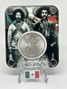 1982 Libertad 1 oz .999 Silver Coin In A Emiliano Zapata Acrylic ๐ฒ๐ฝโจ๐ฏ - Picture 1 of 5