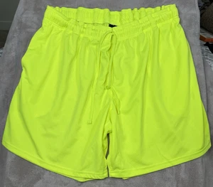 Pantaloncini sportivi Athletic Works uomo 3XL maglia giallo brillante con coulisse - Foto 1 di 12